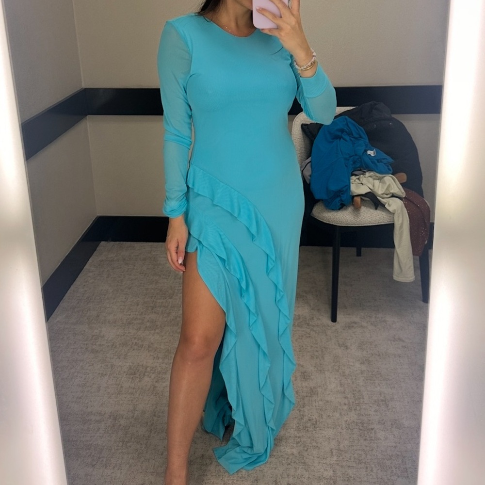 AFRM Vibrant Blue Long Sleeve Dress